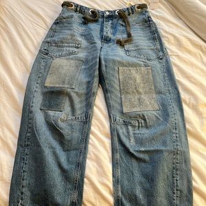 Free People Moxie Pull-On Barrel Jeans